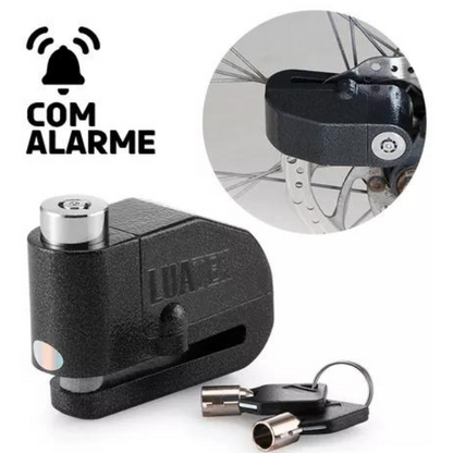 Trava Cadeado De Freio Disco Com Alarme Sonoro Para Moto