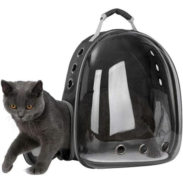 Mochila Pet Transp De Cães E Gatos Visão Panorâmica(PRETO)