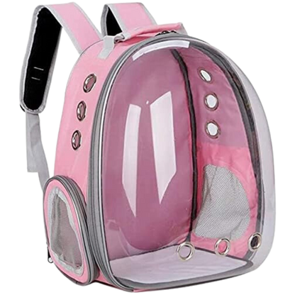 Mochila Pet Transp De Cães E Gatos Visão Panorâmica(ROSA)