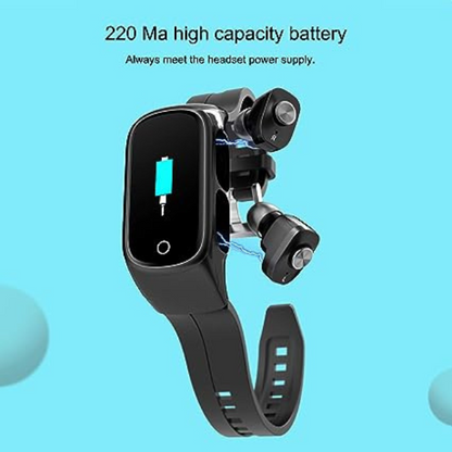 Smartwatch Relógio inteligente Fone Bluetooth 2 em 1 N8 (PRETO)