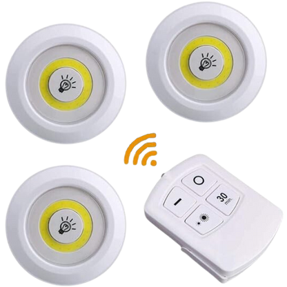 Kit 3 Lâmpadas TOP Luminária Led Controle Sem Fio