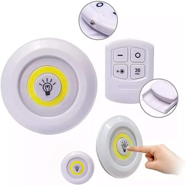 Kit 3 Lâmpadas TOP Luminária Led Controle Sem Fio